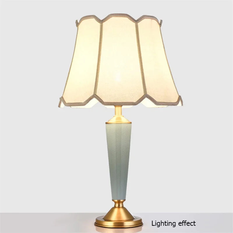 Ceramic Table Lamps Brass Modern Luxury Fabric