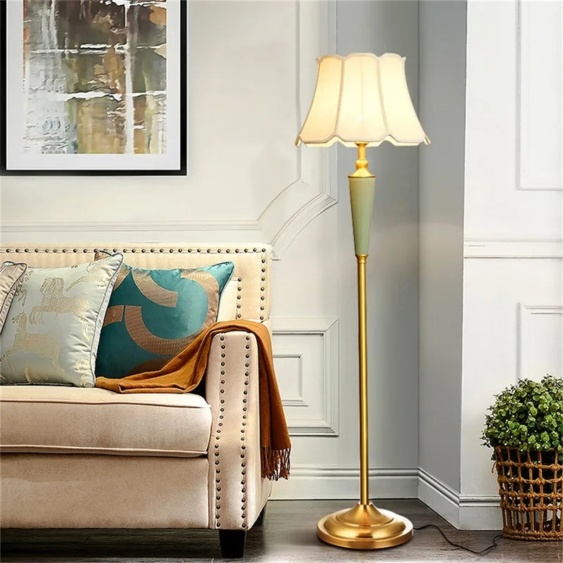 Ceramic Table Lamps Brass Modern Luxury Fabric
