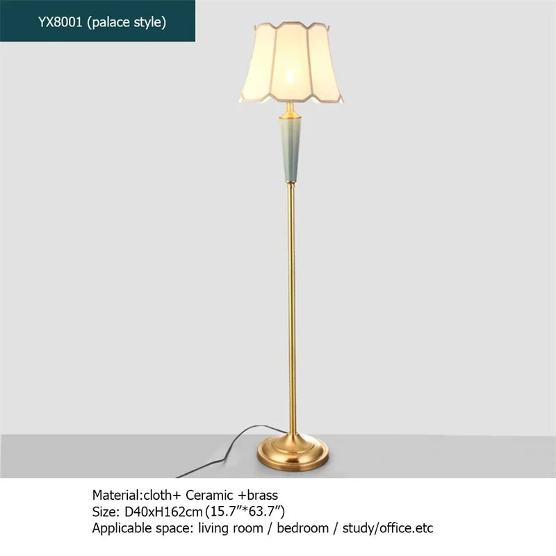 Ceramic Table Lamps Brass Modern Luxury Fabric