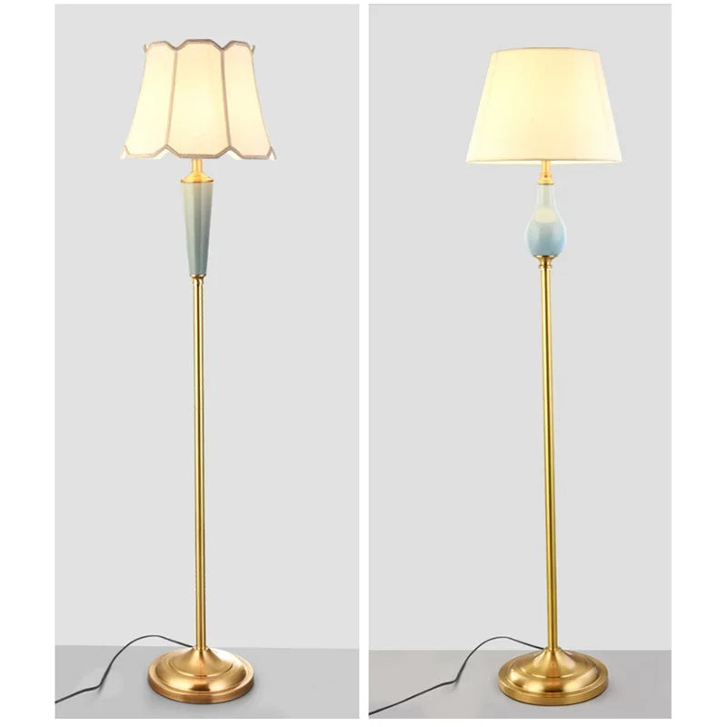 Ceramic Table Lamps Brass Modern Luxury Fabric