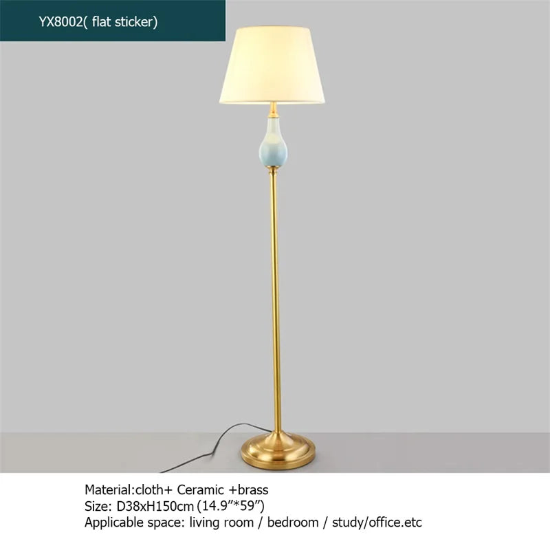 Ceramic Table Lamps Brass Modern Luxury Fabric