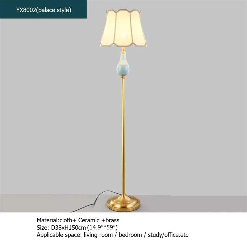 Ceramic Table Lamps Brass Modern Luxury Fabric