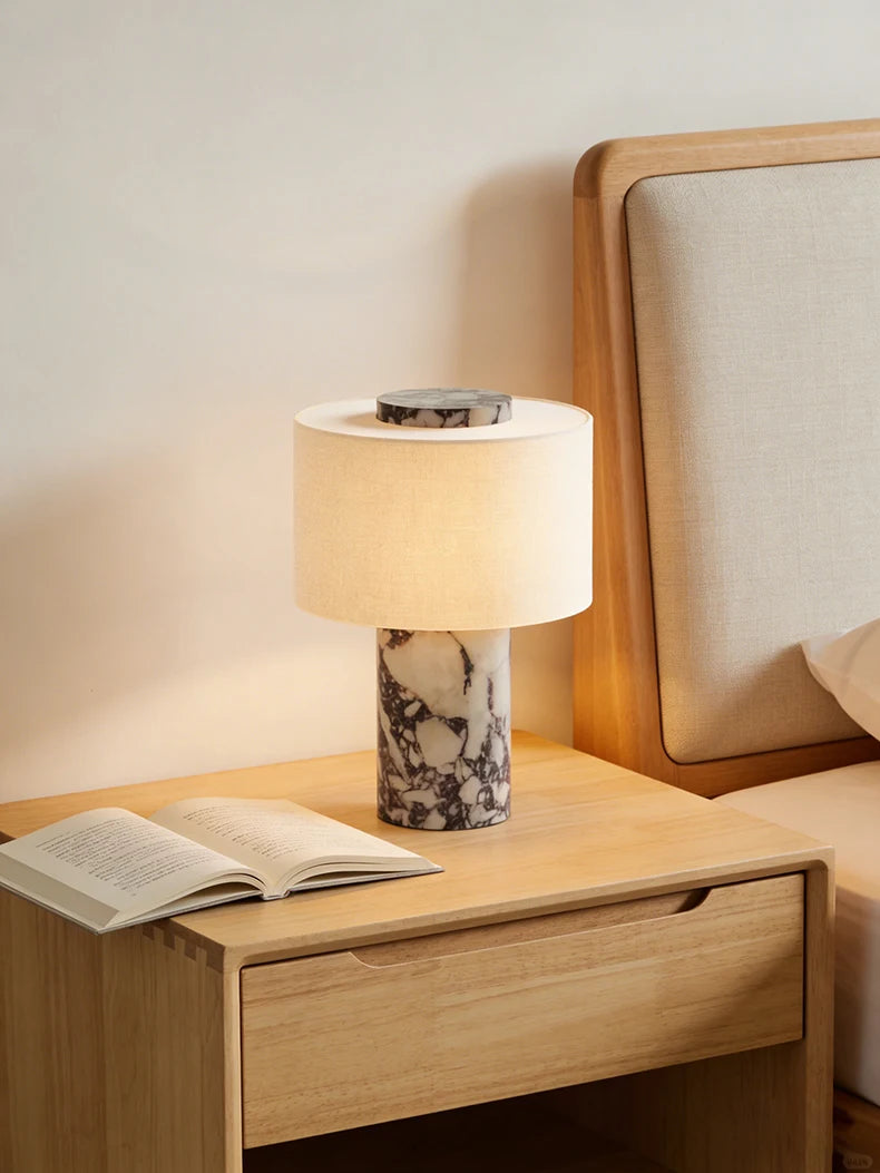 Nordic Marble Cloth High-end LED Decoration Table Lamp