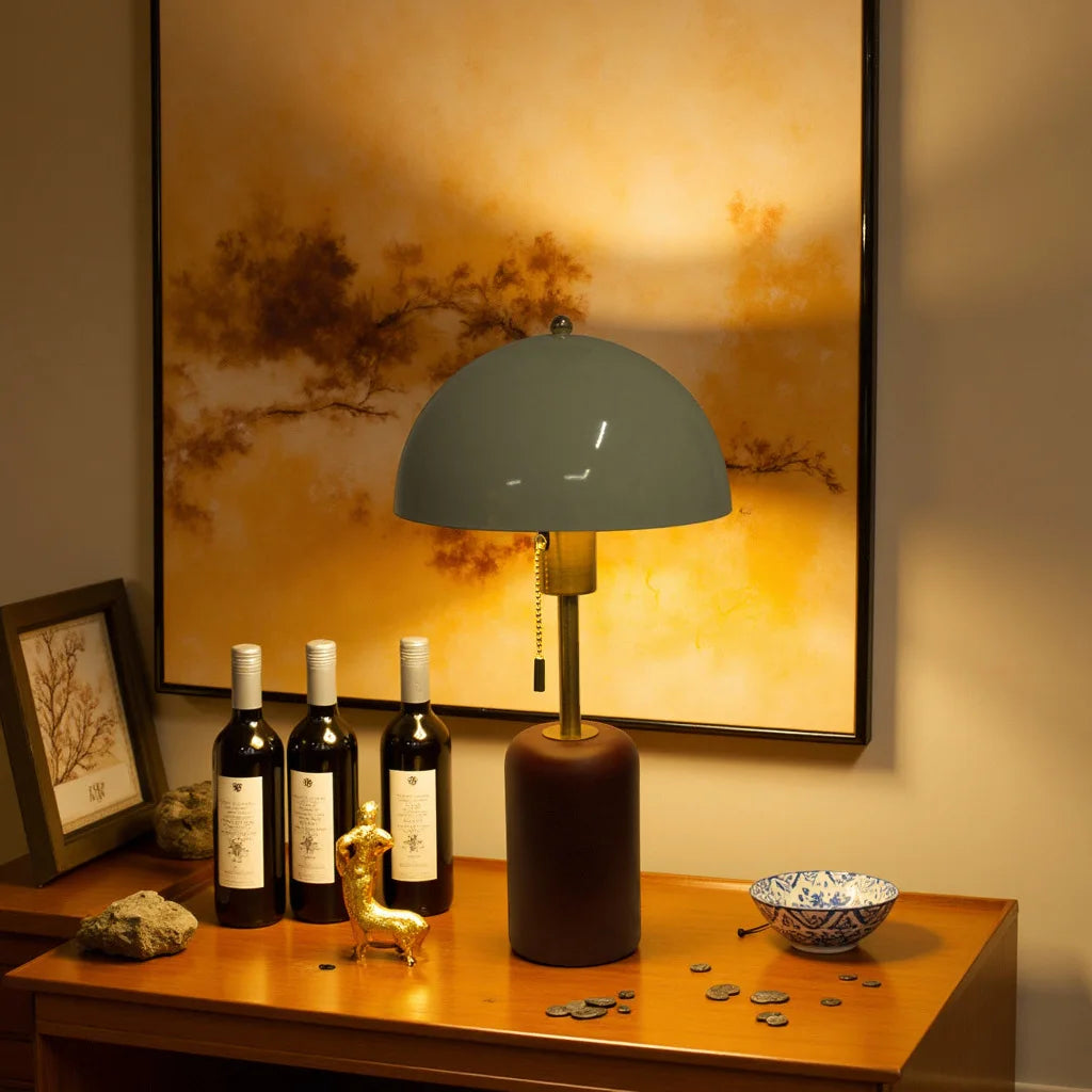 French Medieval Vintage Solid Wood Table Lamp LED