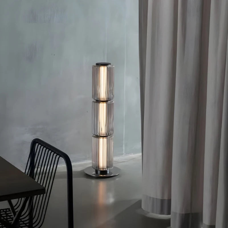 European Aluminum Glass Luxury Art LED Decoration Floor Lamp