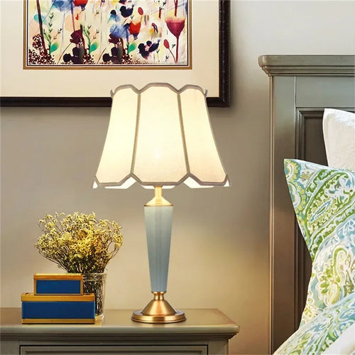 Ceramic Table Lamps Brass Modern Luxury Fabric
