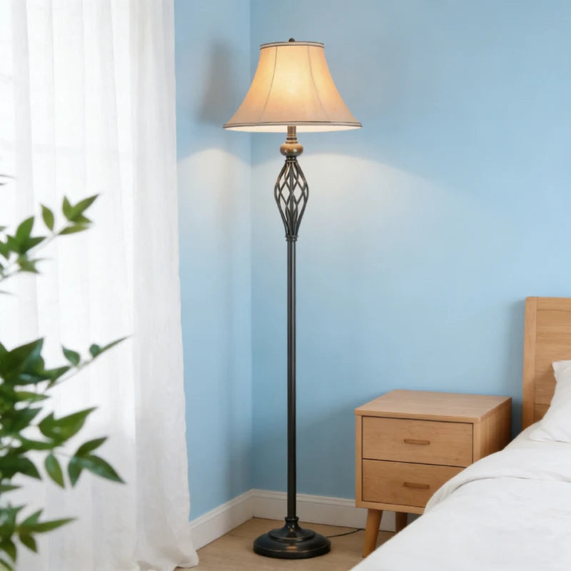 Nordic Iron Cloth Vintage Luxury LED Decoration Floor Lamp