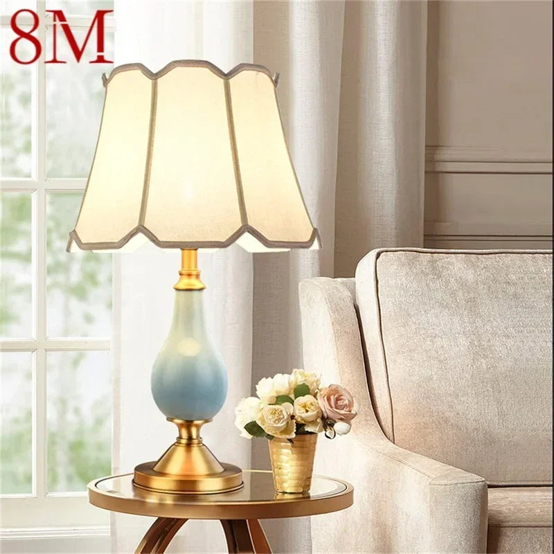 Ceramic Table Lamps Brass Modern Luxury Fabric