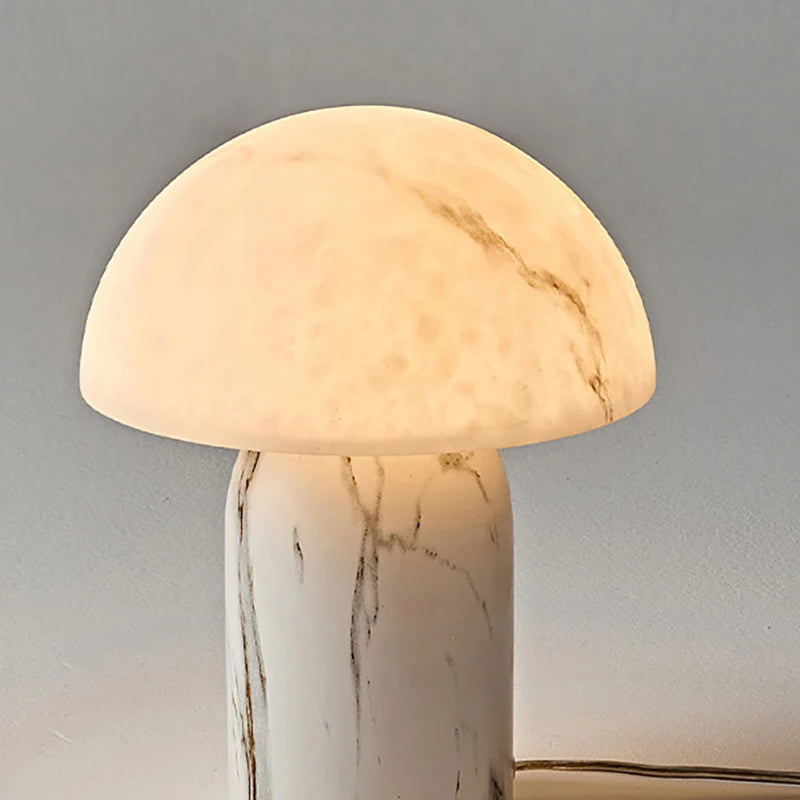 Nordic Modern Table Lamp Metal & Resin Marble Pattern