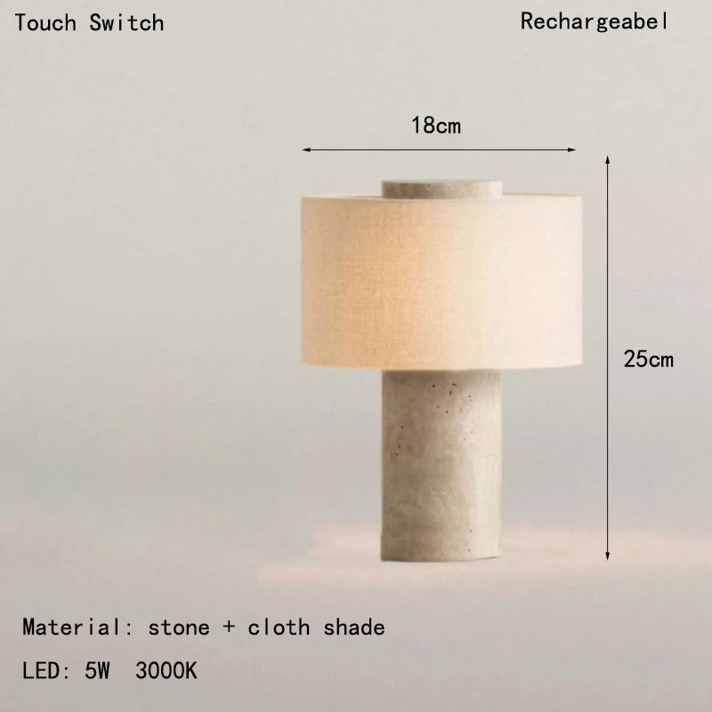 Nordic Marble Cloth High-end LED Decoration Table Lamp