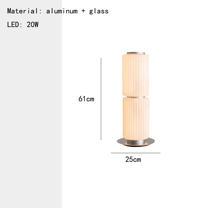 European Aluminum Glass Luxury Art LED Decoration Floor Lamp