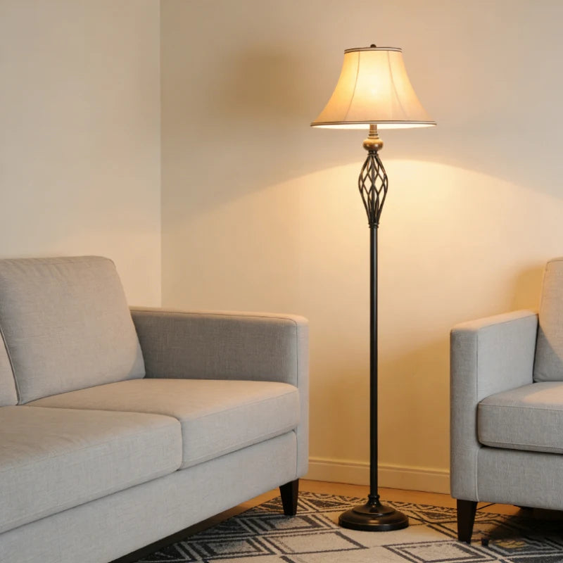 Nordic Iron Cloth Vintage Luxury LED Decoration Floor Lamp