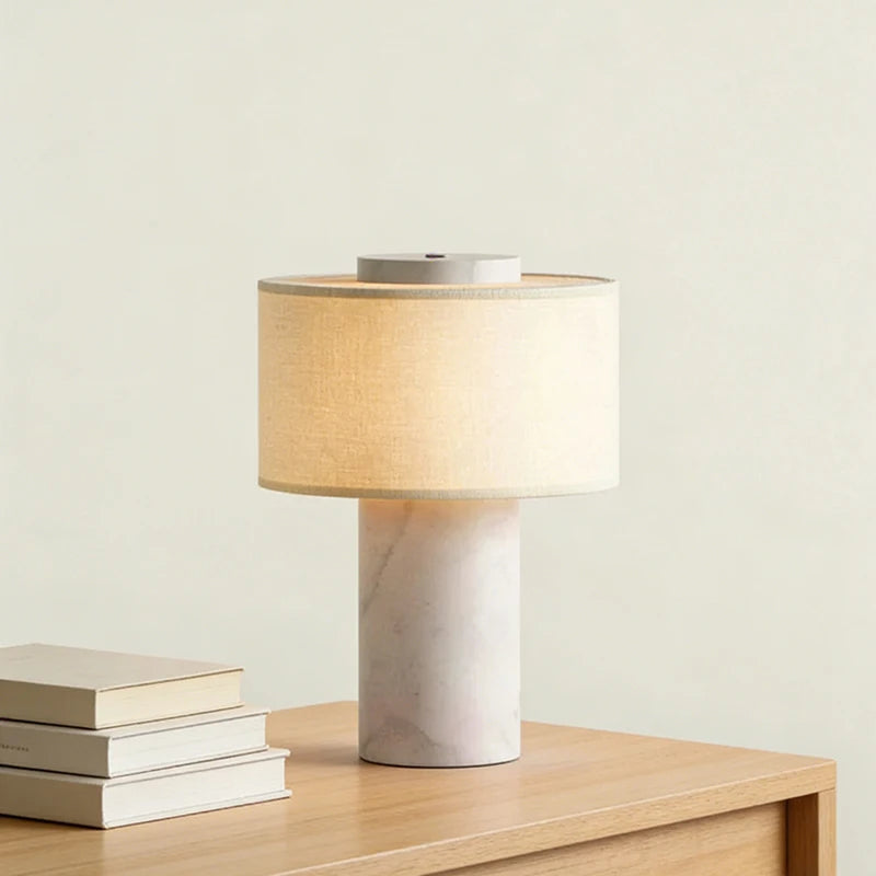 Nordic Marble Cloth High-end LED Decoration Table Lamp