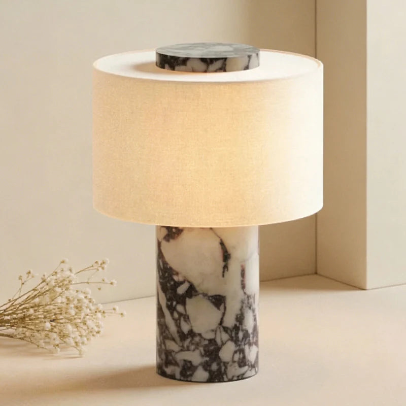 Nordic Marble Cloth High-end LED Decoration Table Lamp