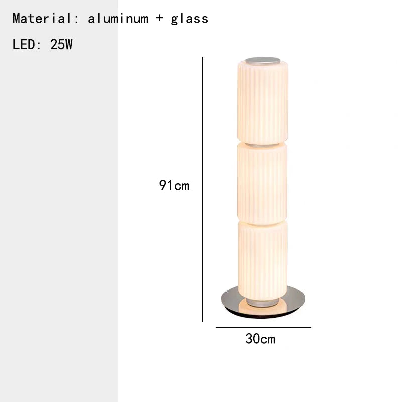 European Aluminum Glass Luxury Art LED Decoration Floor Lamp