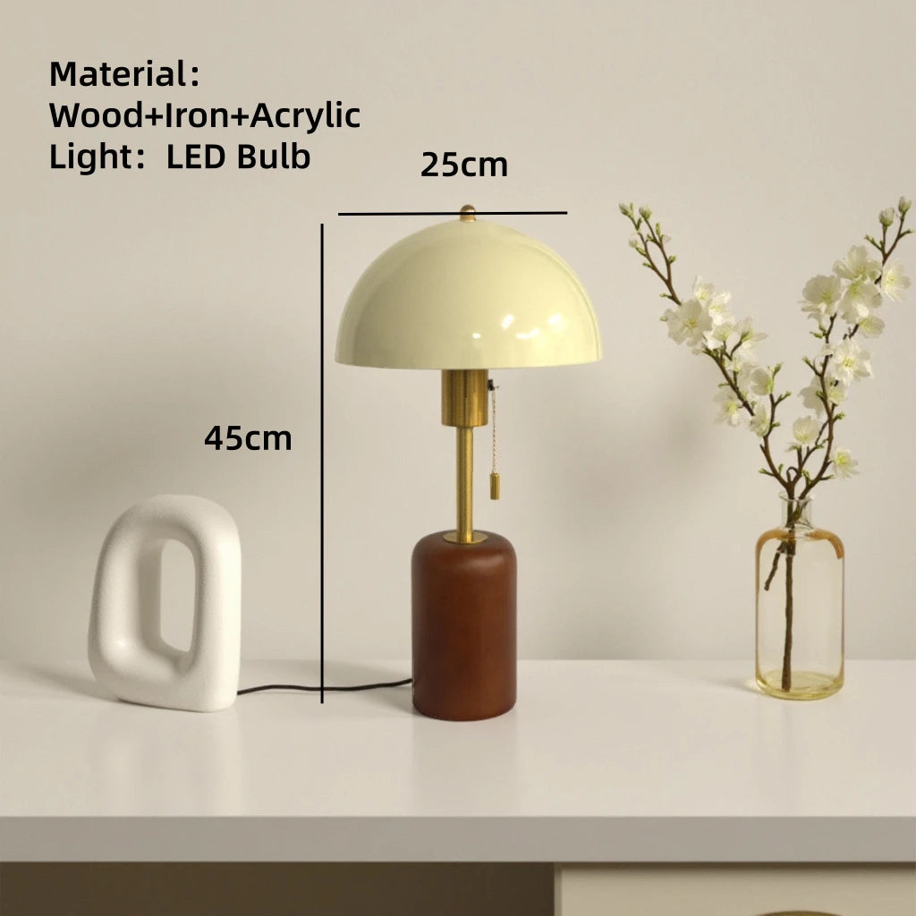 French Medieval Vintage Solid Wood Table Lamp LED