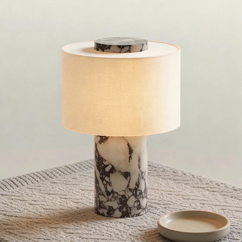 Nordic Marble Cloth High-end LED Decoration Table Lamp