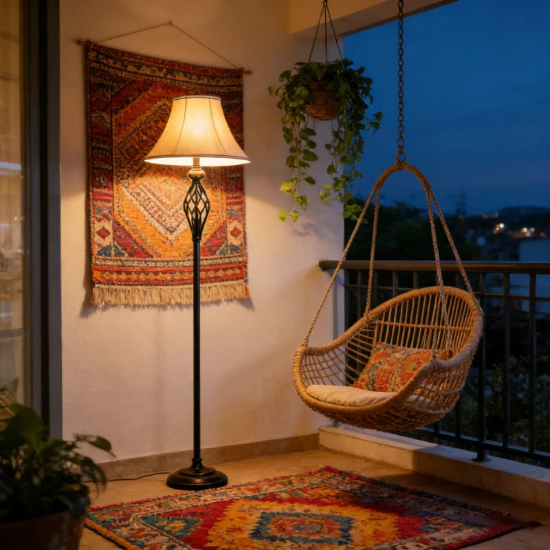 Nordic Iron Cloth Vintage Luxury LED Decoration Floor Lamp