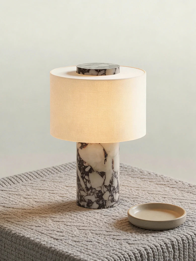 Nordic Marble Cloth High-end LED Decoration Table Lamp