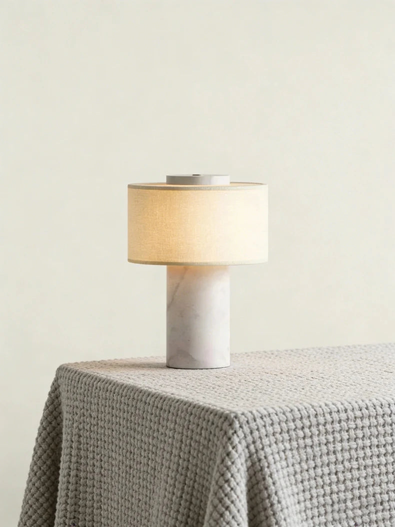 Nordic Marble Cloth High-end LED Decoration Table Lamp