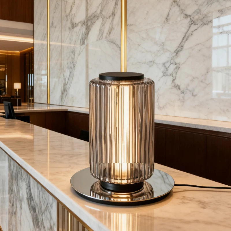 European Aluminum Glass Luxury Art LED Decoration Floor Lamp