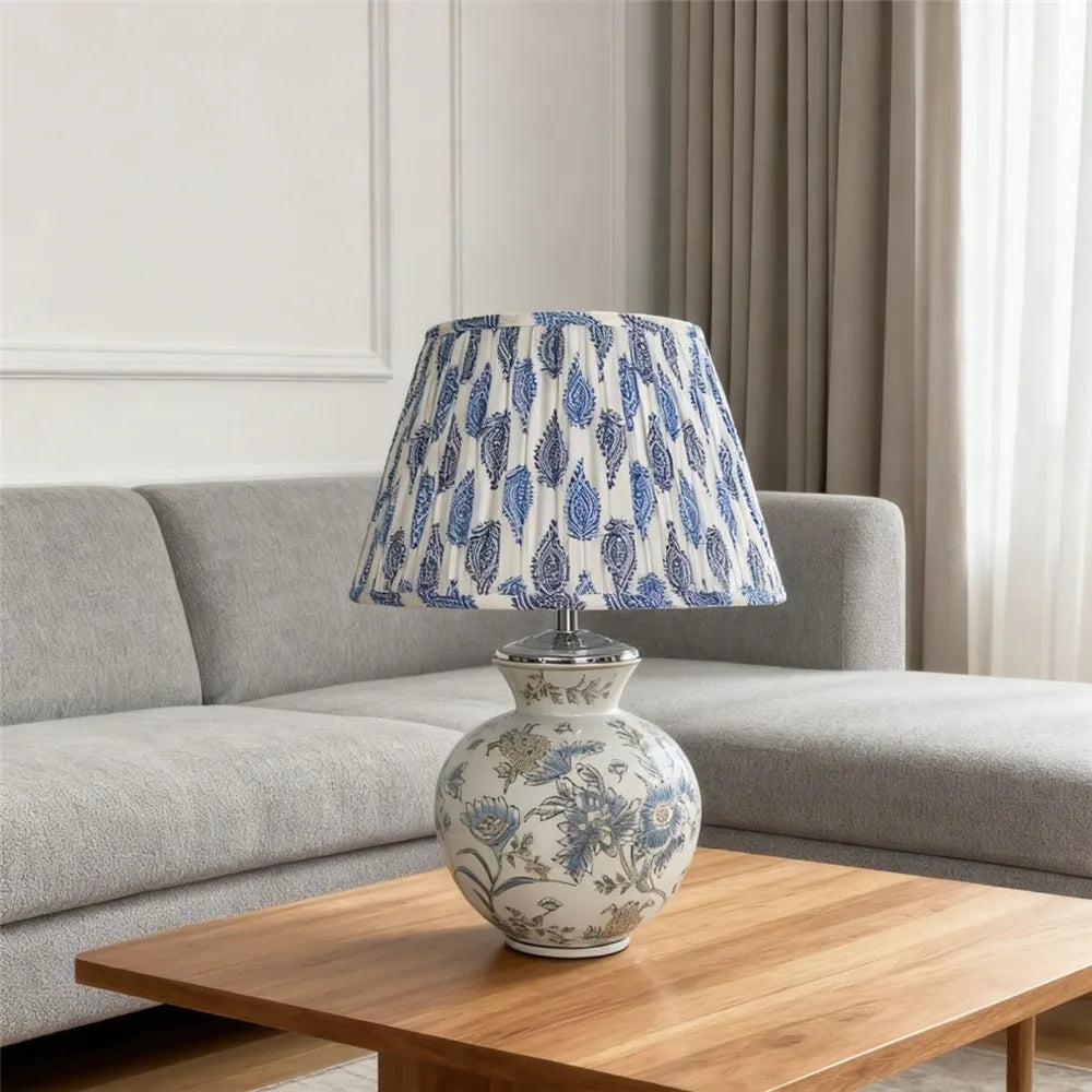 Contemporary Luxury Ceramic Table Lamp LED American Living Room Bedroom Study Villa LED Retro Creativity Bedside Desk Light