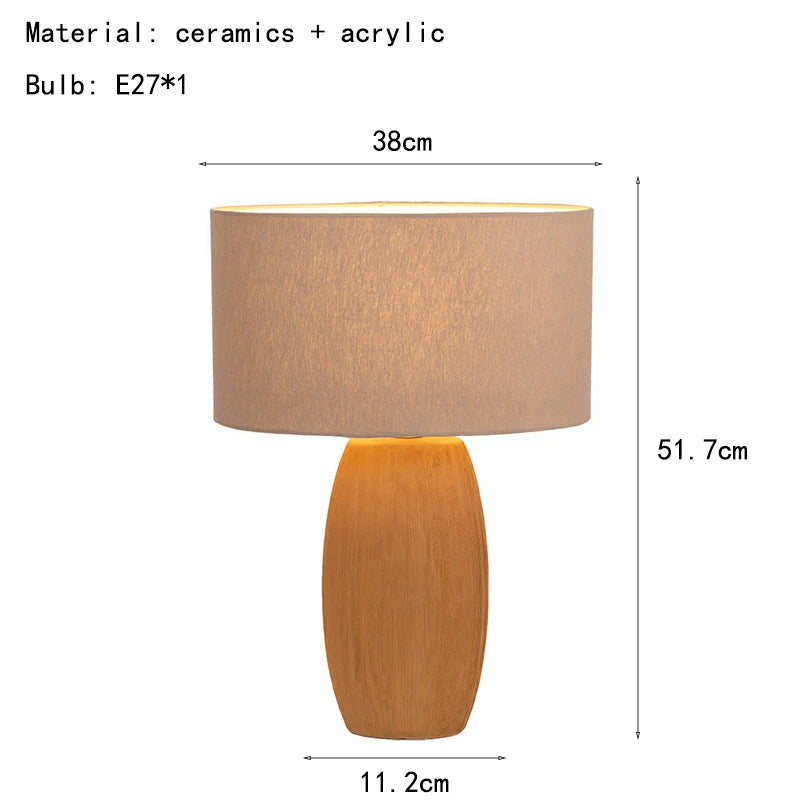 Nordic Vintage Ceramics Acrylic High-end LED Decoration Table Lamp