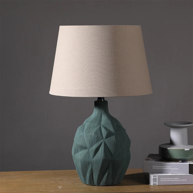 Nordic Vintage Ceramics Acrylic High-end LED Decoration Table Lamp