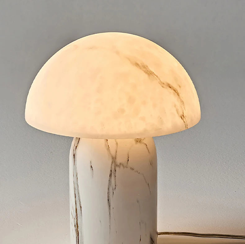 Nordic Modern Table Lamp Metal & Resin Marble Pattern