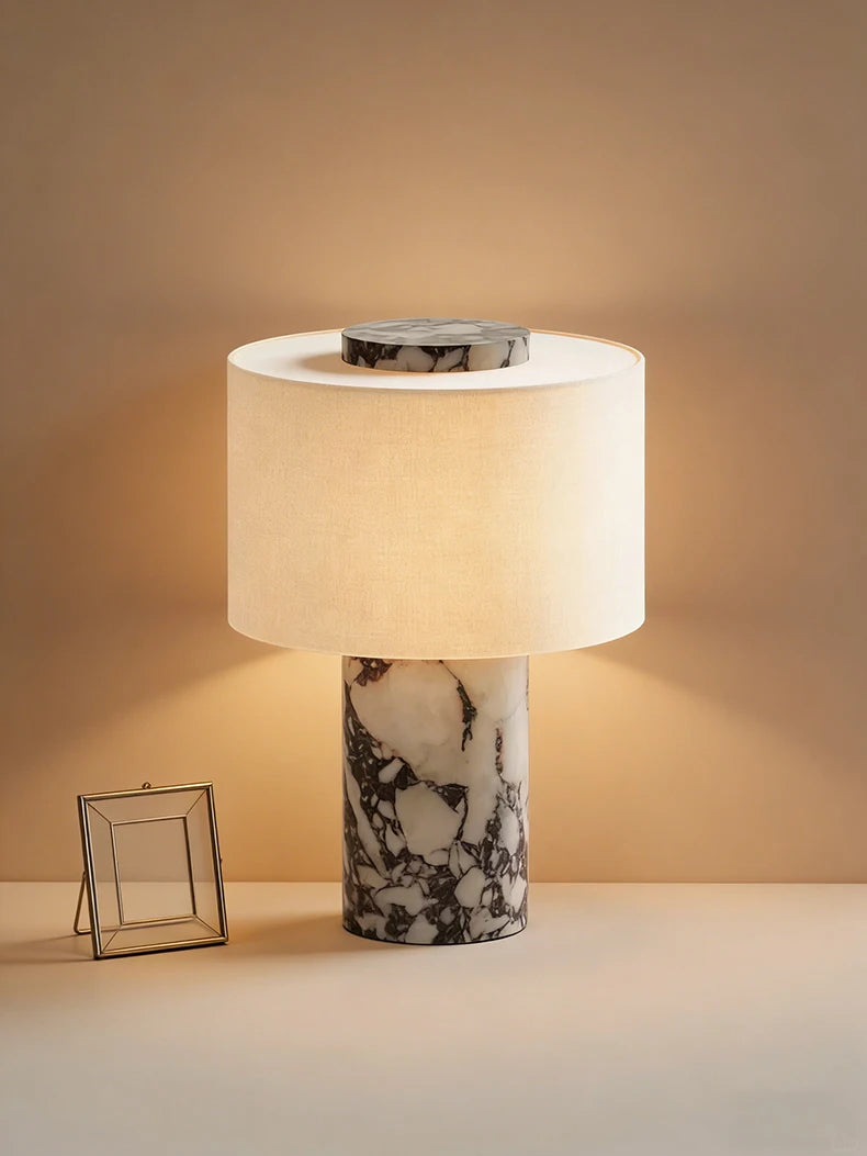 Nordic Marble Cloth High-end LED Decoration Table Lamp