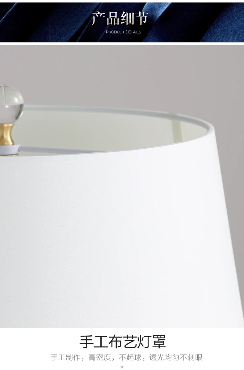Luxury High Grade Table Lamp Ceramic Ice Crack Living Room Cozy and Romantic Modern Minimalist Bedroom Bedside Lamp